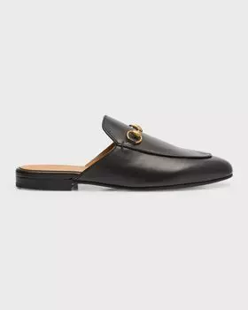 Кожаные мюли Princetown Gucci, цвет Nero