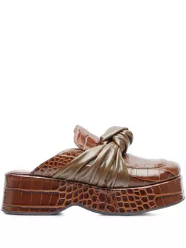 Кожаные мюли Rejina Pyo, коричневый