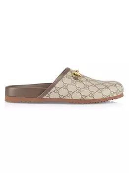 Кожаные мюли River GG Gucci, бежевый