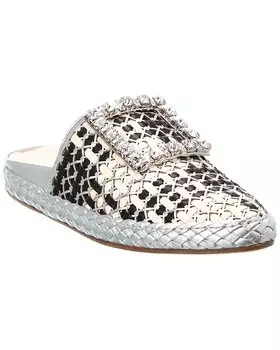 Кожаные мюли Roger Vivier Lounge Bistrot, серебряный