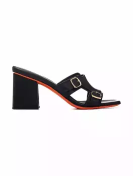 Кожаные мюли Santoni, черный