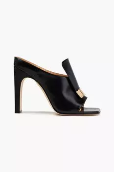 Кожаные мюли sr1 с декором SERGIO ROSSI, черный