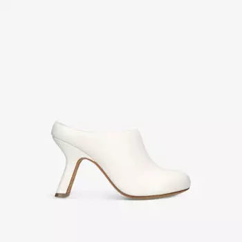 Кожаные мюли terra на изогнутом каблуке Loewe, белый