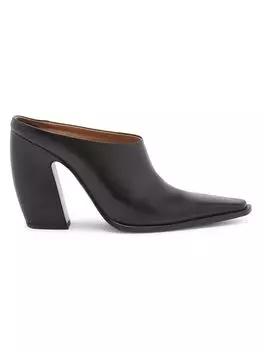 Кожаные мюли Tex 100 мм Bottega Veneta, черный