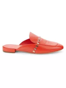 Кожаные мюли Titi с цепочной отделкой Ferragamo, красный
