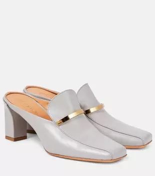 Кожаные мюли Tod'S, серый