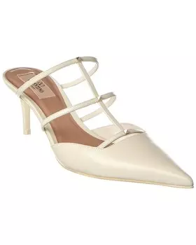 Кожаные мюли Valentino Rockstud Wispy 50, белый