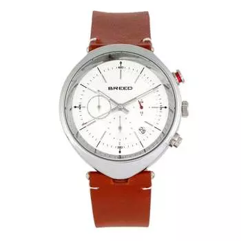 Кожаные наручные часы Tempest с хронографом и датой Breed, коричневый