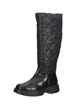 Кожаные/нейлоновые ботинки wonders, черный