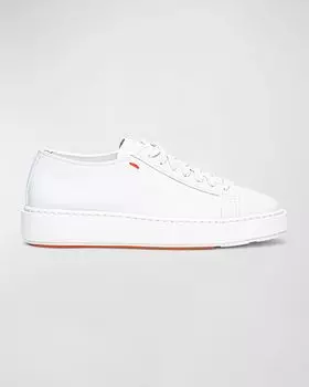 Кожаные низкие кеды Anginal Santoni, цвет White