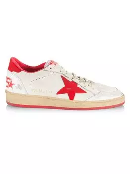 Кожаные низкие кеды Ball Star Golden Goose, белый