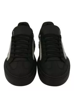 Кожаные низкие кеды Borg Salvatore Ferragamo, черный