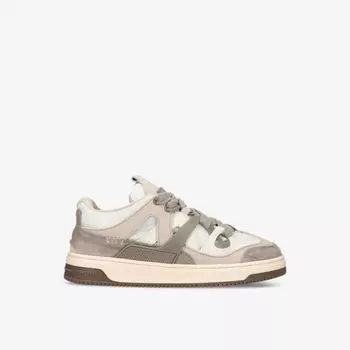 Кожаные низкие кеды bully с контрастными вставками Represent, коричневый