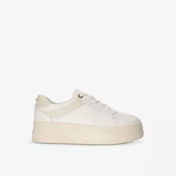 Кожаные низкие кеды emmelie с фирменной фурнитурой Dune, белый