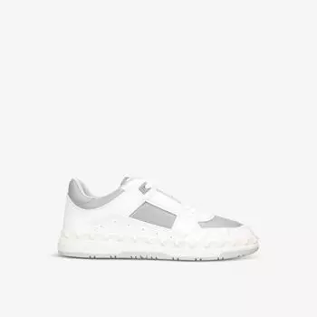 Кожаные низкие кеды Freedots с логотипом Valentino Garavani, белый