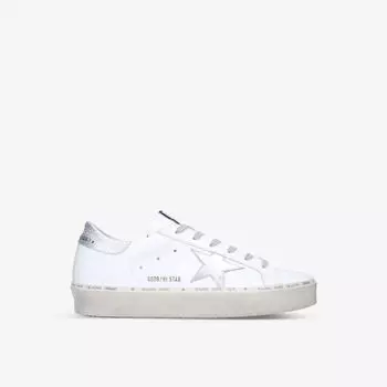 Кожаные низкие кеды Hi Star с вышитым логотипом Golden Goose, белый