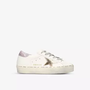 Кожаные низкие кеды Hi Star с вышитым логотипом Golden Goose, белый