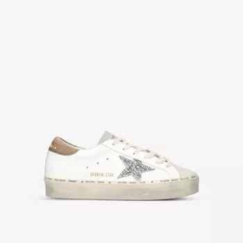 Кожаные низкие кеды hi star с вышитым логотипом Golden Goose, белый