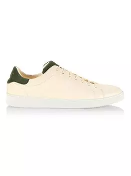 Кожаные низкие кеды Kiton, белый