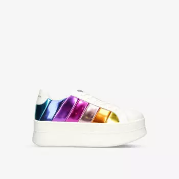 Кожаные низкие кеды Laney Pumped на платформе в полоску Kurt Geiger London, цвет mult/other