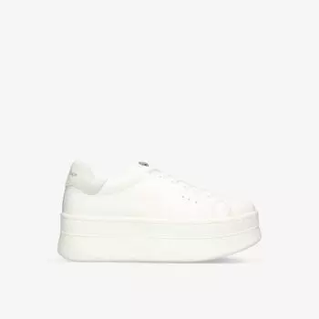 Кожаные низкие кеды Laney Pumped на платформе с подошвой Kurt Geiger London, белый