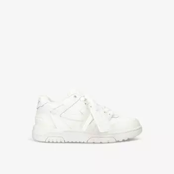 Кожаные низкие кеды Out Of Office с вышивкой Off-White, белый