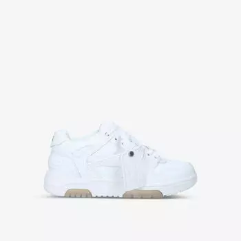 Кожаные низкие кеды Out Of Office с вышитым логотипом Off-White, белый