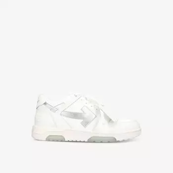 Кожаные низкие кеды Out Of Office с вышивкой Off-White, белый