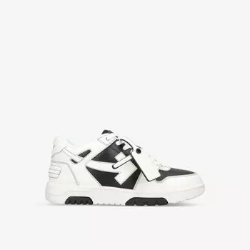 Кожаные низкие кеды out of office с вышитым логотипом Off-White, черный