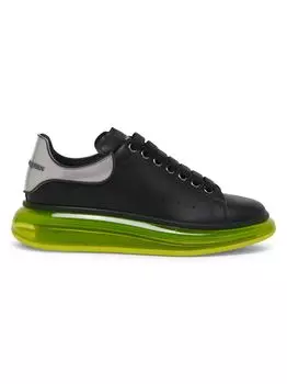 Кожаные низкие кеды оверсайз Alexander McQueen, разноцветный