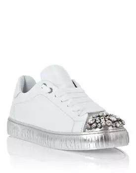 Кожаные низкие кеды PHILIPP PLEIN, белый