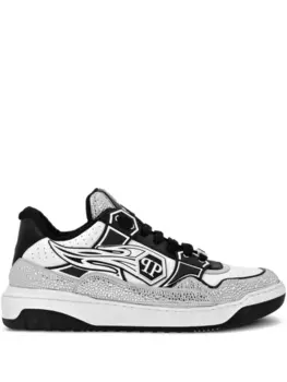 Кожаные низкие кеды Philipp Plein, белый