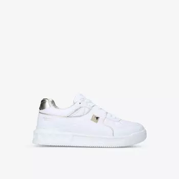 Кожаные низкие кеды с логотипом Roman Stud Valentino Garavani, черный