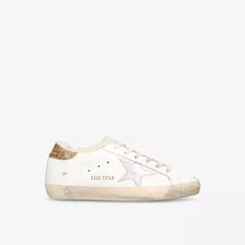 Кожаные низкие кеды Superstar 11662 с логотипом Golden Goose, белый