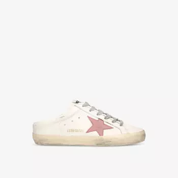 Кожаные низкие кеды superstar sabot Golden Goose, белый