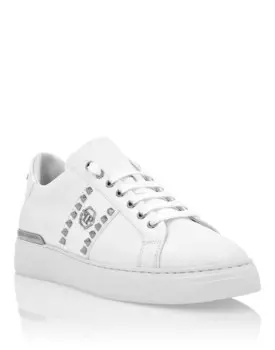 Кожаные низкие кеды The Plein Original TM Philipp Plein, белый