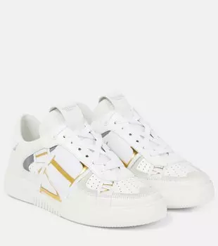Кожаные низкие кеды VL7N Valentino Garavani, белый