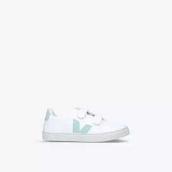 Кожаные низкие кроссовки Esplar с вышитым логотипом для детей 2–5 лет Veja, белый