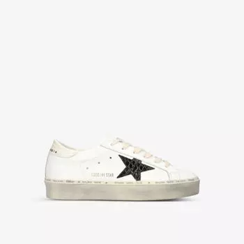 Кожаные низкие кроссовки Hi Star 11386 с логотипом Golden Goose, белый