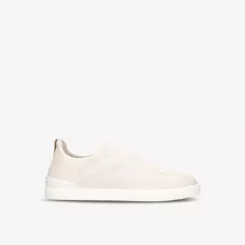Кожаные низкие кроссовки x3 stitch Ermenegildo Zegna, белый