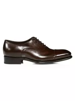 Кожаные оксфорды Isaac-VI-50 Cap-Toe Santoni, коричневый