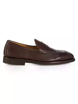Кожаные пенни-лоферы Brunello Cucinelli, коричневый