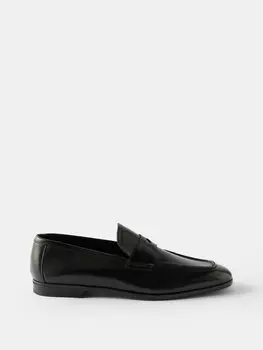 Кожаные пенни-лоферы с квадратным носком Tom Ford, черный