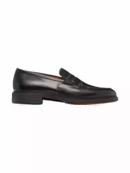 Кожаные пенни лоферы Santoni, черный