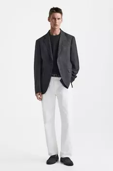 Кожаные пенни-лоферы ZARA, синий