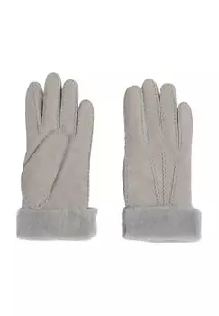 Кожаные перчатки, декоративная строчка, женские Otto Kessler, серый