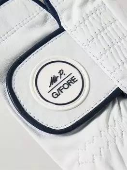 Кожаные перчатки для гольфа с аппликацией логотипа G/FORE MR P., белый