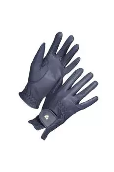 Кожаные перчатки для верховой езды Aubrion, темно-синий