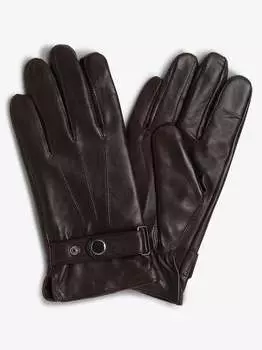 Кожаные перчатки Eem, коричневый