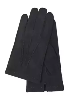 Кожаные перчатки GRETCHEN "Мужские перчатки Джендрик", изготовлены из итальянской козьей замши, черный